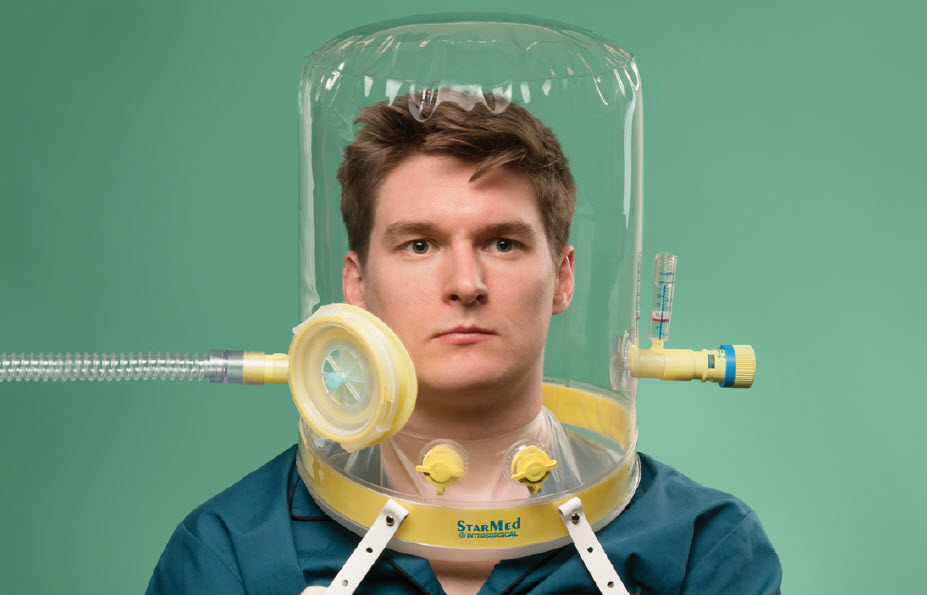 Capuz de CPAP CaStar, muito grande, circunferência de pescoço 45 - 52 cm