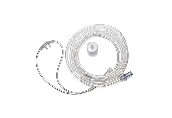 Cânula nasal Sentri pediátrica com garras curvas e tubo, 2,1 m