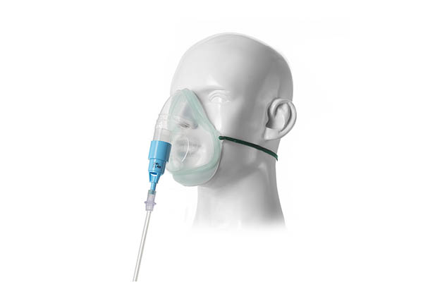 Máscara de oxigénio Intersurgical EcoLite™ para adulto com válvula venturi a 24 %, azul e com tubo, 1,8 m