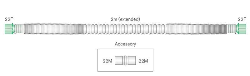 Tubo de extensão Compact, 2,0 m
