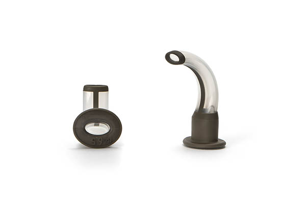 Tubo de Guedel de peça única, tamanho 1, ISO 6.5, branco