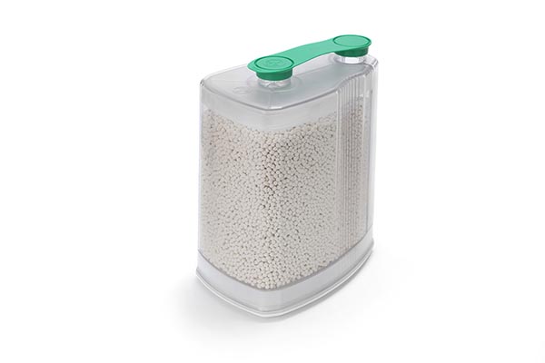 Absorvedor de CO₂ descartável SmartCan™ Spherasorb™ com mudança de cor de branco para violeta, para utilização com máquinas de anestesia Carestation® série 600 da GE Healthcare®.