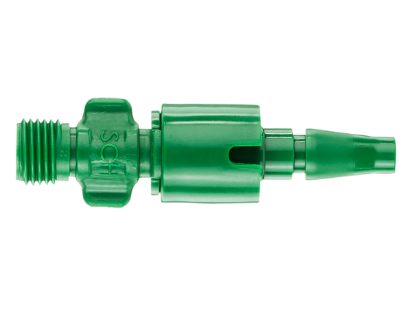 Quik-Connect™ Schrader gas fitting, green