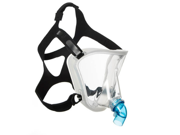 Máscara facial total BiTrac MaxShield Select™ com cotovelo não ventilado padrão intercambiável, adulto extra grande