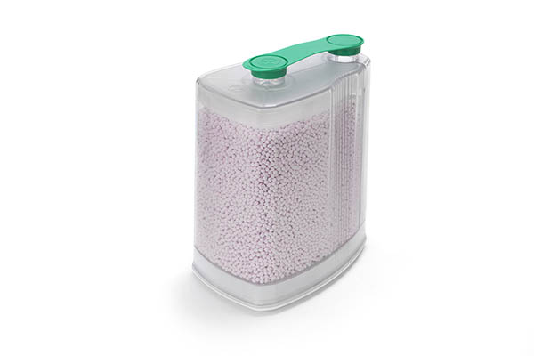 Absorvedor descartável de CO2 SmartCan™ Spherasorb™ com mudança de cor de rosa para branco, para utilização com máquinas de anestesia Carestation® série 600 da GE Healthcare®.