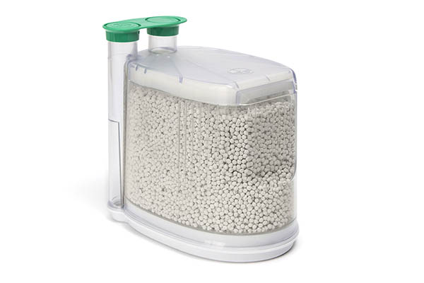 AbCan™, absorvente de CO₂ descartável Spherasorb™, mudança de cor de branco para violeta, 1,1L. Para utilização com os sistemas de administração de anestesia Getinge® (anteriormente Maquet®), Flow-i™ C20, C30, C40, Flow-C™ e Flow-E™)