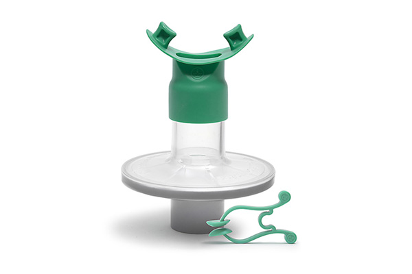 Filtro da função pulmonar Pulmo-Protect™, peça bucal flexível e clipe nasal (2)