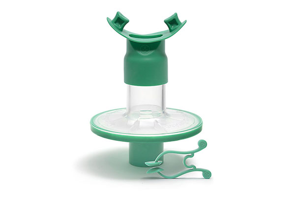 Filtro da função pulmonar Pulmo-Protect™, peça bucal flexível e clipe nasal (3)