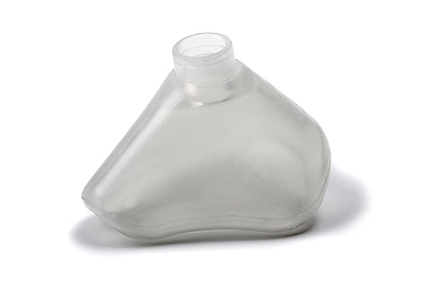 Máscara facial de anestesia em silicone ClearFlex, tamanho 4, adulto médio, 22F