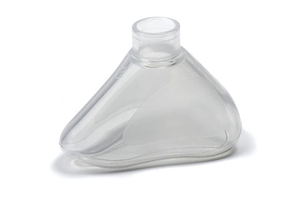 Máscara facial de anestesia em silicone ClearFlex, tamanho 3, adulto pequeno, 22F