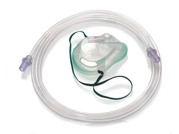 Máscara pediátrica de concentração média de oxigénio Intersurgical EcoLite™ com tubo, 2,1 m 
