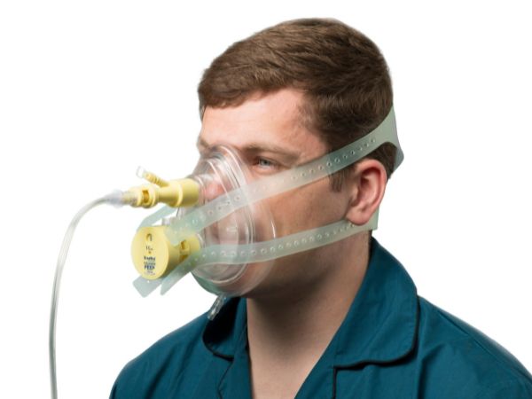 Máscara de CPAP Ventumask Basic com gerador de fluxo venturi integrado e válvula PEEP regulável, muito grande
