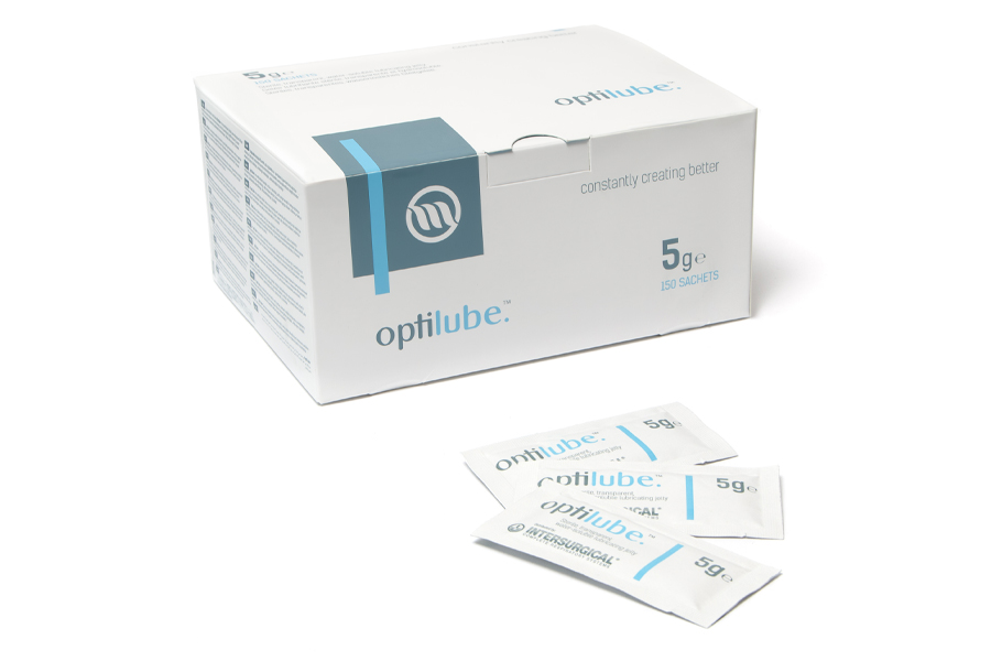 Optilube™, saquetas de lubrificante, 5 g (caixa de 150 saquetas)