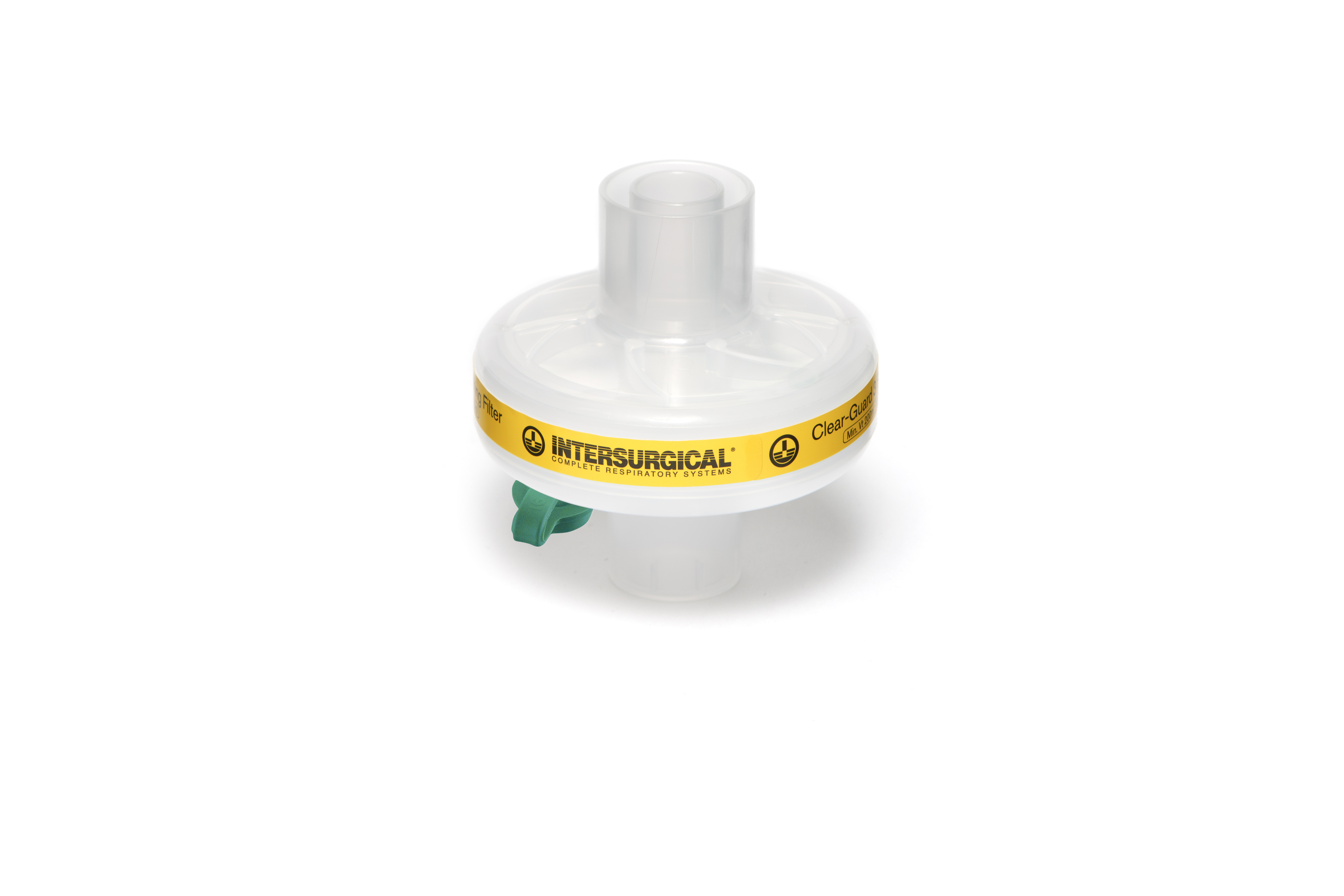 Filtro respiratório Clear-Guard™ 3 com entrada Luer