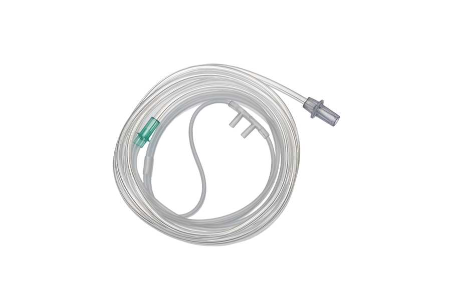 Cânula nasal Satin para adulto com garras retas e tubo, 2,1 m