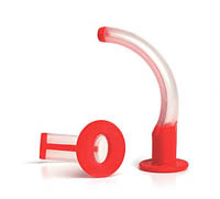 Tubo de Guedel de peça única, tamanho 4, ISO 10.0, vermelho