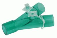 Ligação ao doente tradicional 22M/15F de 22 mm com peça em Y - 22M-22M e portas de 7,6 mm