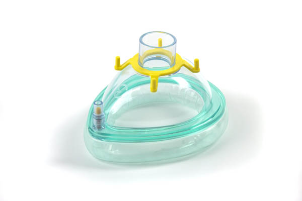 Máscara facial de anestesia EcoMask, com aroma de baunilha, tamanho 3, adulto pequeno, 22F