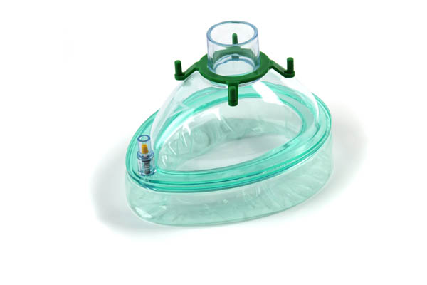 Máscara facial de anestesia EcoMask, com aroma de baunilha, tamanho 4, adulto médio, 22F