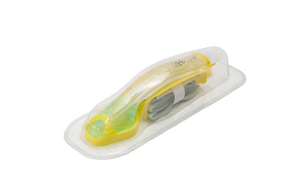 i-gel® O₂ Resus Pack, adulto pequeno – inclui um i-gel® O₂ tamanho 3 com anel de gancho amarelo, saqueta de lubrificante e correia de suporte das vias aéreas (30-60kg, 65-130lbs)