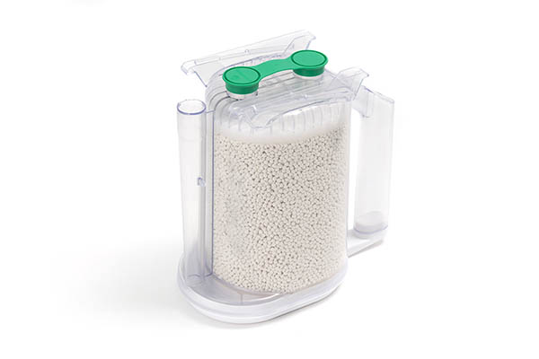 Absorvente de CO2 IS Can, Spherasorb™ descartável, mudança de cor de branco para violeta. Para uso com as máquinas de anestesia da GE®: Aisys®, Aespire®, Avance® e ADU®